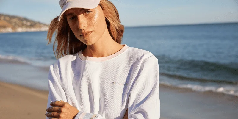 PERLA - Sweatshirt with Logo and Contrasting Stripes | 100% Cotton Fleece (WHITE / MULTICO)