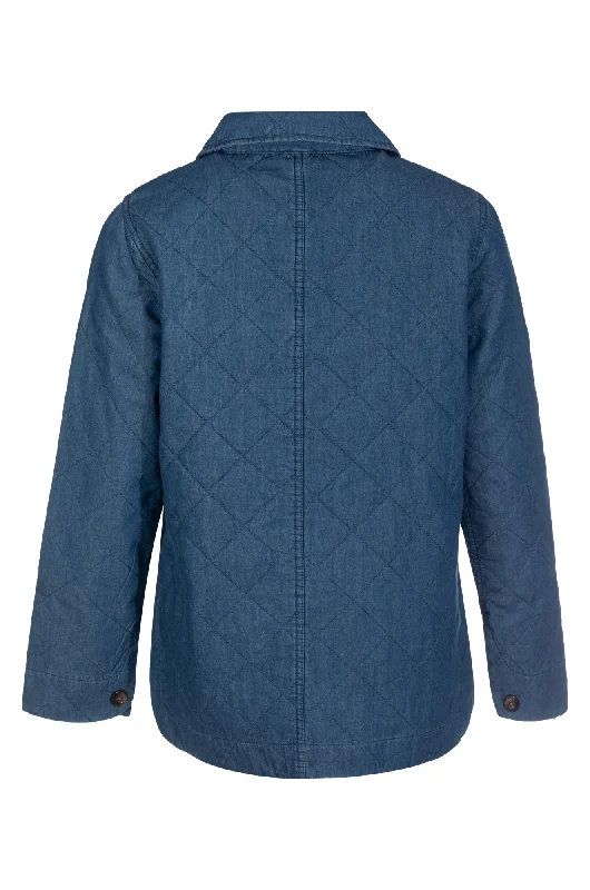 Diamond Quilted Lite Weight Jacket | MID INDIGO | 6654ZZ