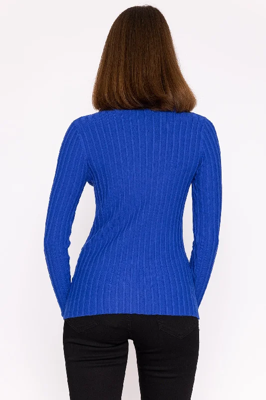 Rib Knit Top in Blue