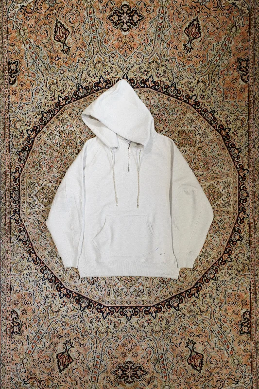 ATTACHED ZIP-UP HOODIE (IVORY WHITE)