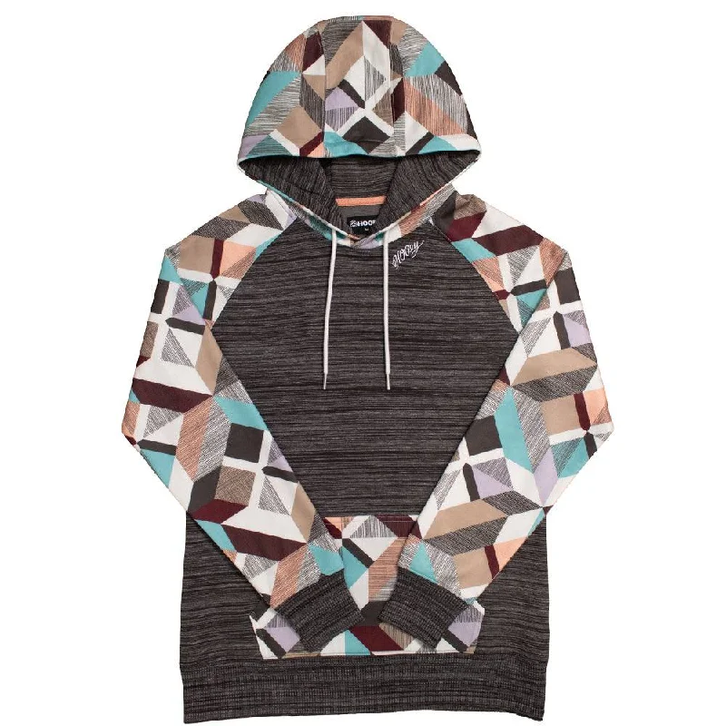 ""Summit"" Brown Space Dye w/Multi Color Pattern Hoody