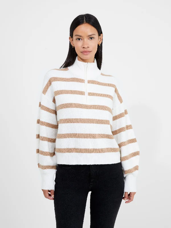 Vhari Recycled Striped Half Zip Sweater