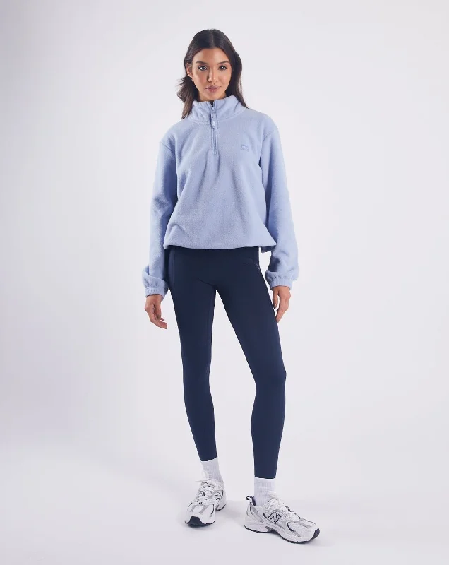 Birdie Fleece Half Zip Dusky Blue