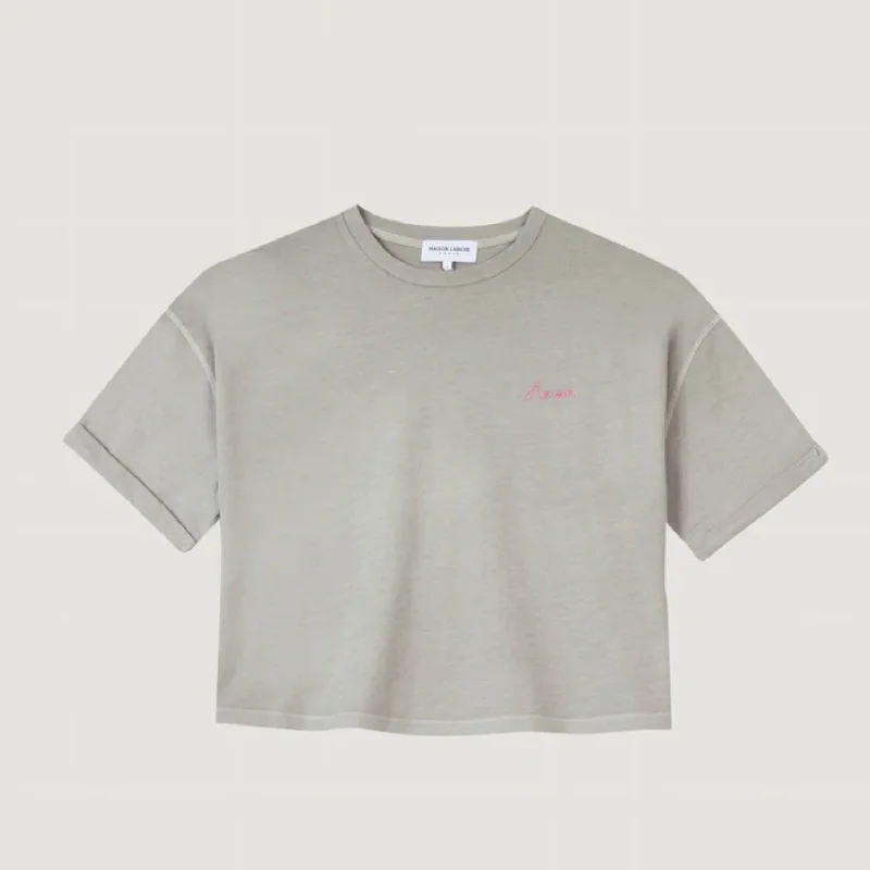 ""Amour"" Alesia Tee (Steal Grey Washed)