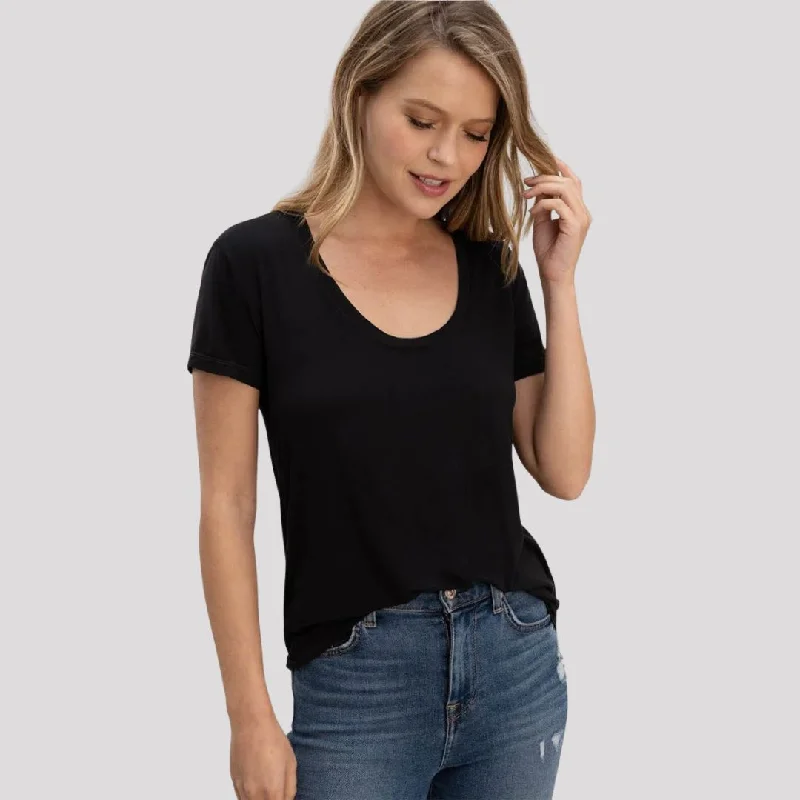 Sloane Scoop Tee (Black)