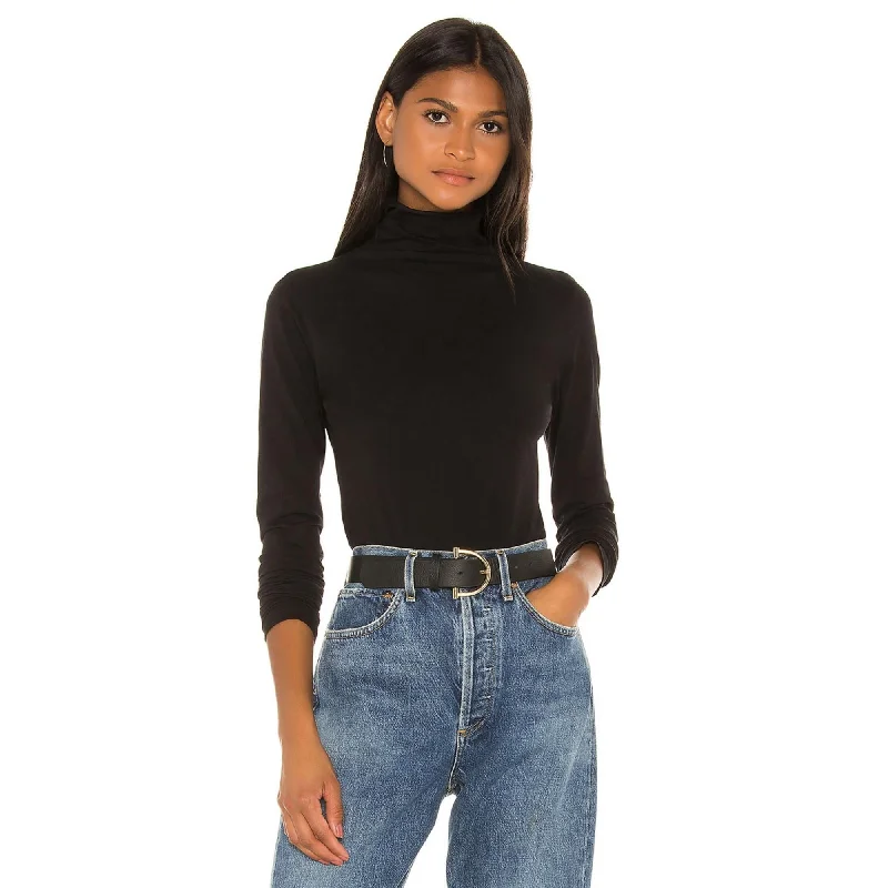 Talisia Mock Neck Top (Black)