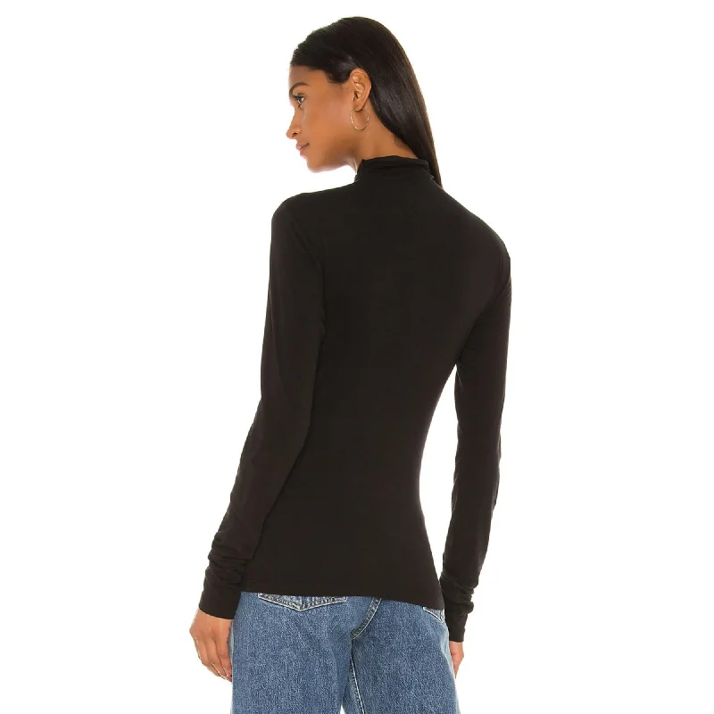 Talisia Mock Neck Top (Black)