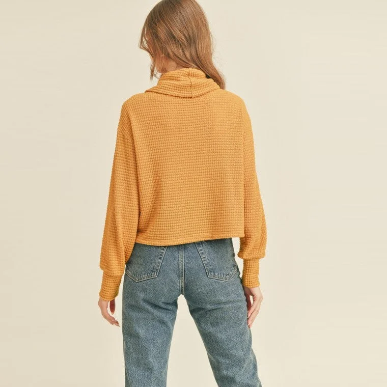 Turtleneck Long Sleeve Top (Mustard)