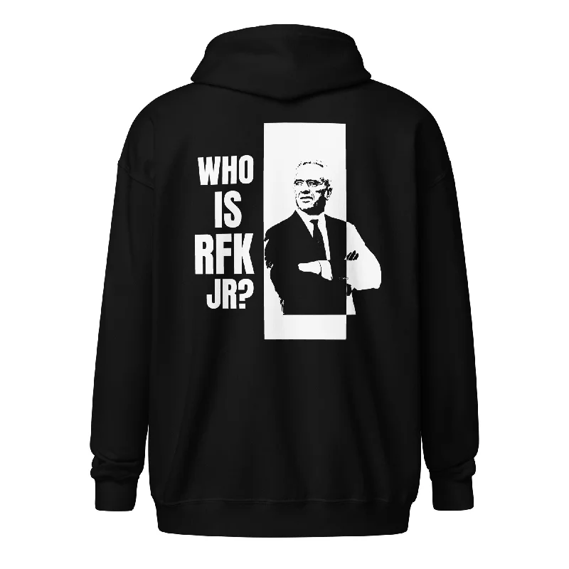 Who is RFK Jr? Embroidered Unisex Zip Hoodie